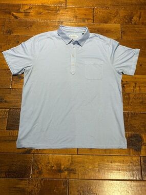 Tommy Bahama San Lucio Stretch Polo Shirt XL Blue Pocket